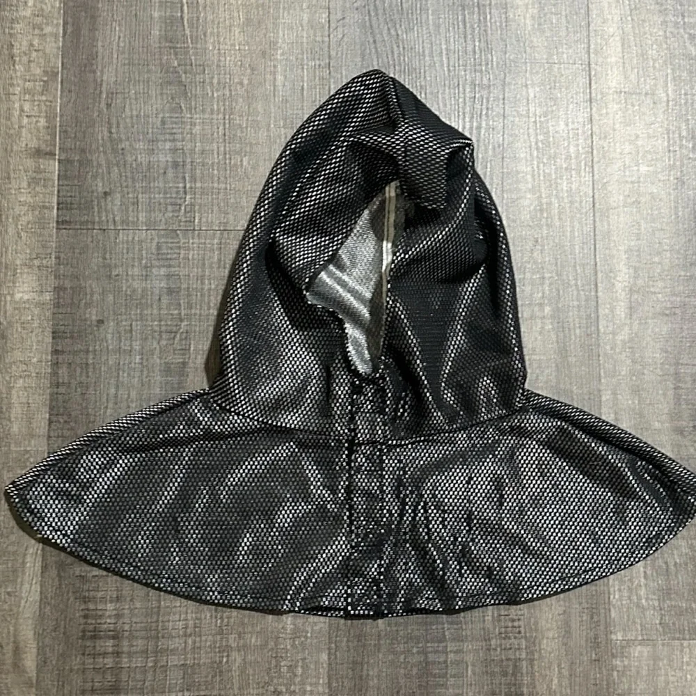 💞 Little Kids One Size Black and Gray Pretend Armor Dress Up Costume Hood